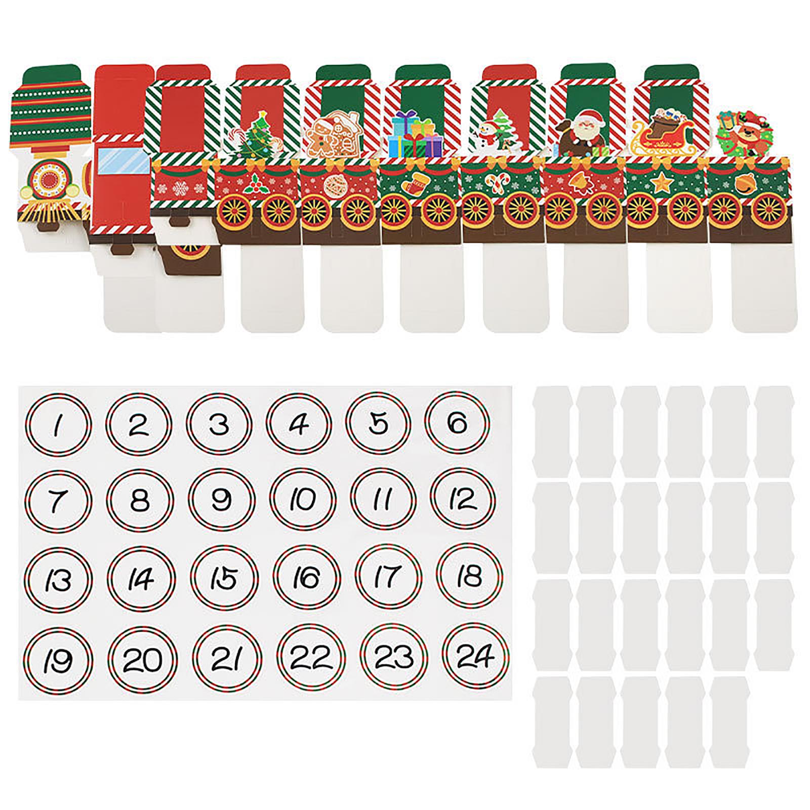

Christmas Calendar Box New Christmas Advent Calendar Train Candy Box Gift Packaging Box One Size