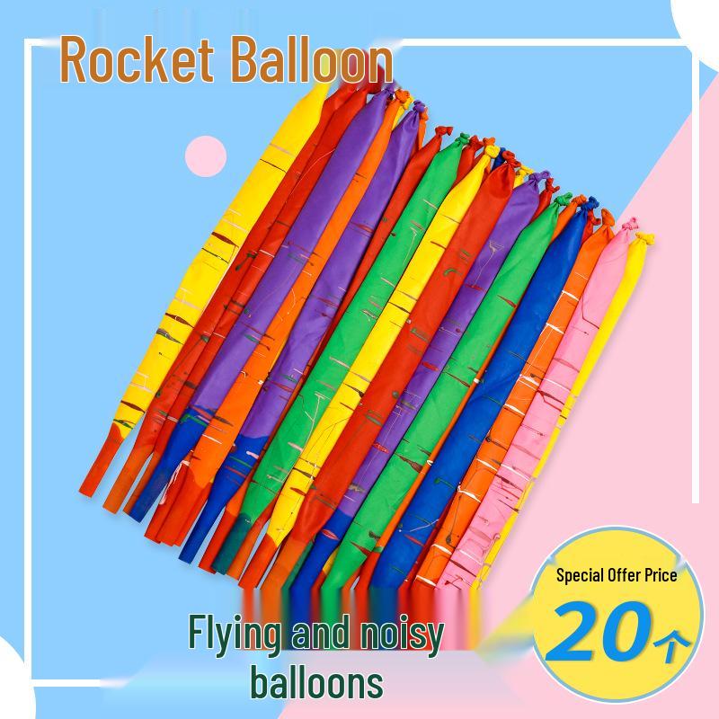 

Утолщенные ракетные длинные шары: Небесный крутящийся звук для детей – Шарики-пукалки для малышей