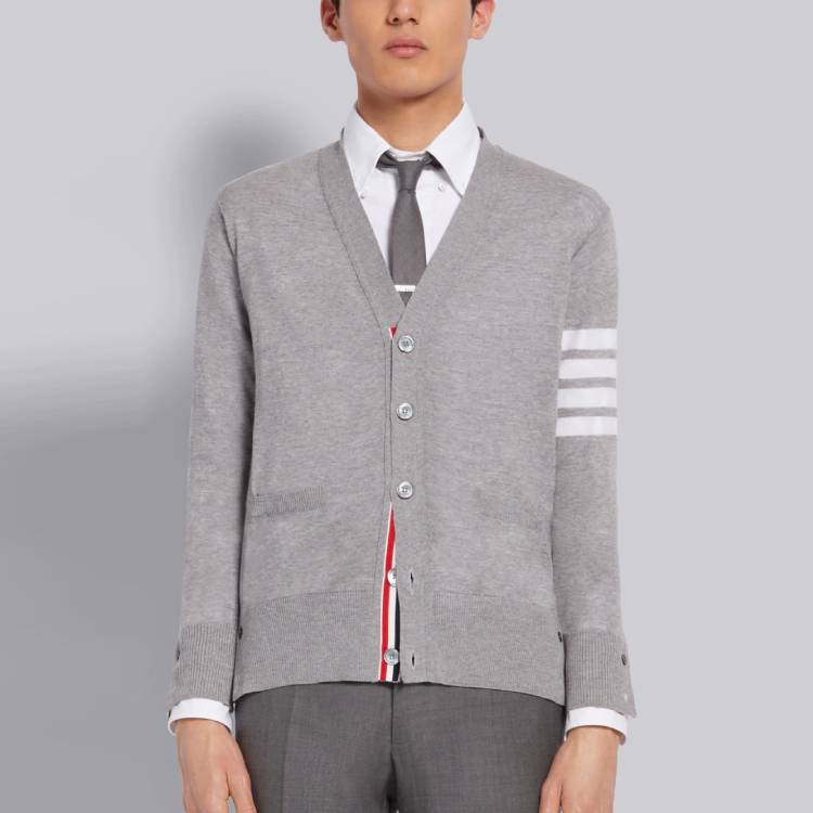 THOM BROWNE 4-Bar Cardigan MKC002A-00014-058