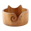 Yarn Bowl Wooden Cute Cat Shape Holder Dispenser Crochet   Storage Supplies