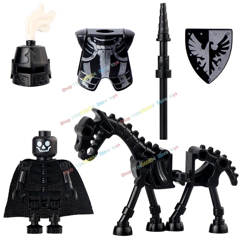 

AX9815 AX9816 Средневековый Рыцарь Рыцарь-Скелет Щит Копье Доспехи Кирпичики Конструктора Оружие Аксессуары Игрушки-Пазлы