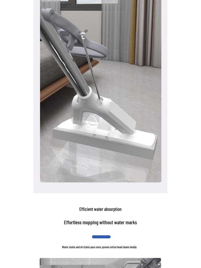 Sponge Mop 2025: Foldable PVA Hand-Free for Wet/Dry Cleaning