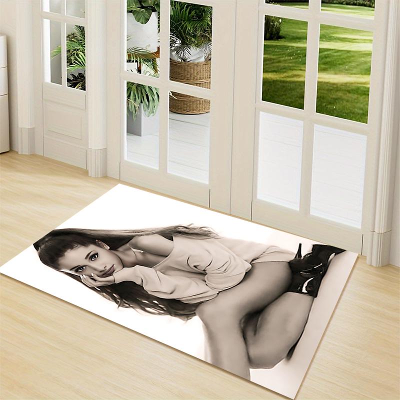 Ariana Grande'S Fashion Pose Carpet Rug Soft Washable Antislip Home Living Room Sofa Mats Personalized Christmas Rug