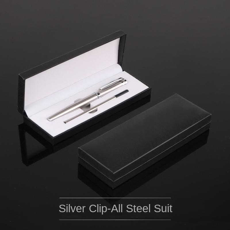 

Ручка шариковая Black Box, ручка-роллер, набор ручек для подписи, подарочная коробка, набор гелевых ручек, бизнес, офис All-steel Silver Clip