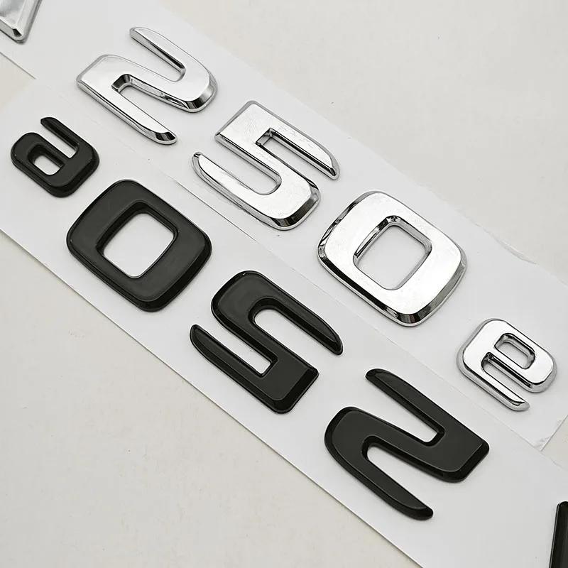 BRI4 NEW 3D ABS Car Letters Logo A250e Badge Sticker Rear Trunk Emblem Decals For Mercedes Benz A250e W177 Tail Marking