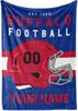Throw Blanket For Football Fans Ships Next Day Made In Usa -Custom Fleece Name Ideal Youth Footb  Custom Blankets