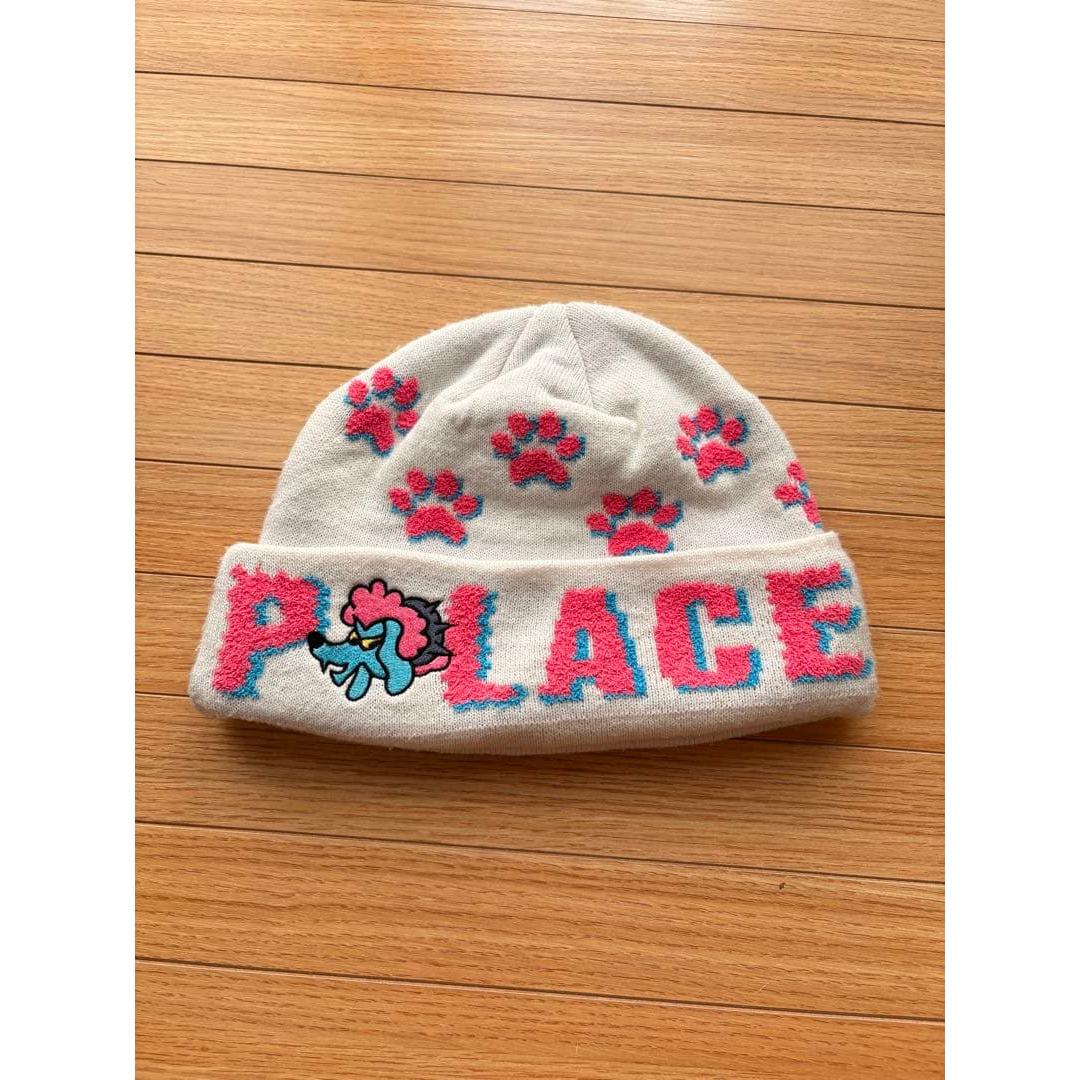 Used PALACE Paw pattern knit hat