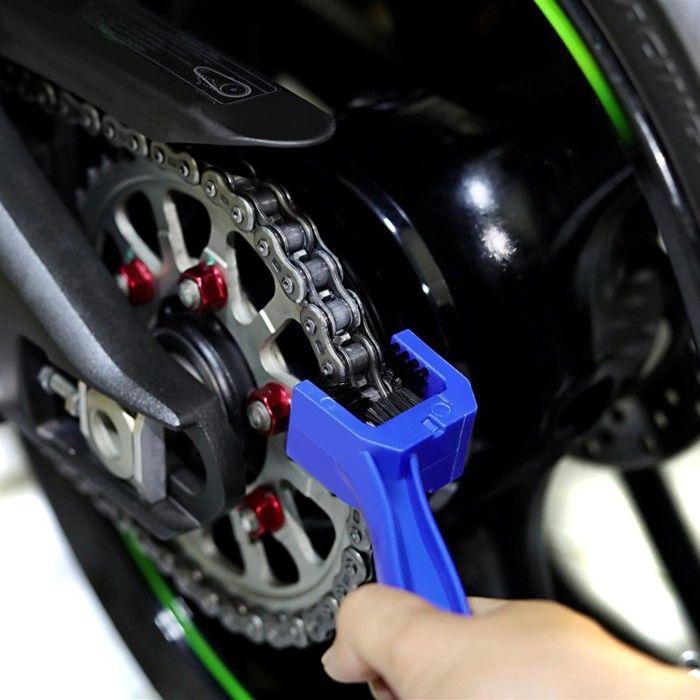 2x Brosse de nettoyage chaîne moto bleu Zaddox Discount Set