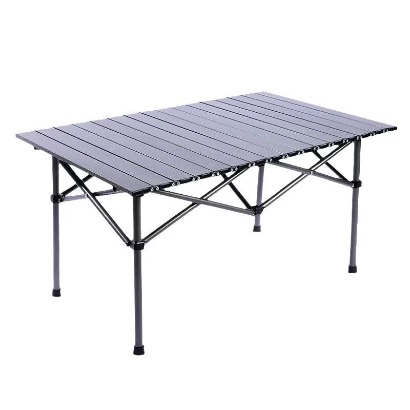 OIMG Portable Metal Roll-Up Camping Table
