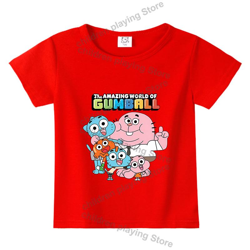 The Amazing World of Gumball Anais Darwin Short Sleeve Tee Cartoon Kids T-Shirt Summer Clothes Cute Boy Girl Tops Birthday Gift
