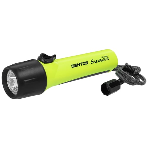 

GENTOS LED Flashlight [Brightness 300 lumens/Practical lighting 8 hours/Dust resistant/25m waterproof] Uses 4 AA batteries Salvager SR-320DT