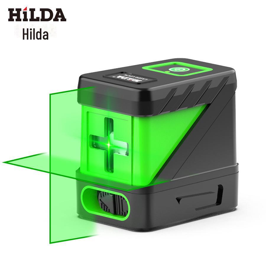 Hilda Mini 2-Line Green Laser Level: Compact, Strong Light for Precision Leveling