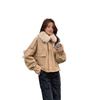 Torta superata giacca di pelle abbigliamento donna autunno e inverno nuovo pelliccia integrata pile ispessito piccolo corto