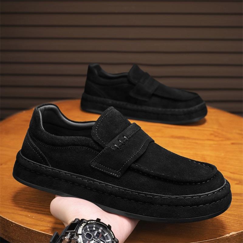 High Quality Mens Loafers Suede Leather Slip on Men Casual Shoes Comfortable Walking Footwear Platform Lightweight Driving Shoes