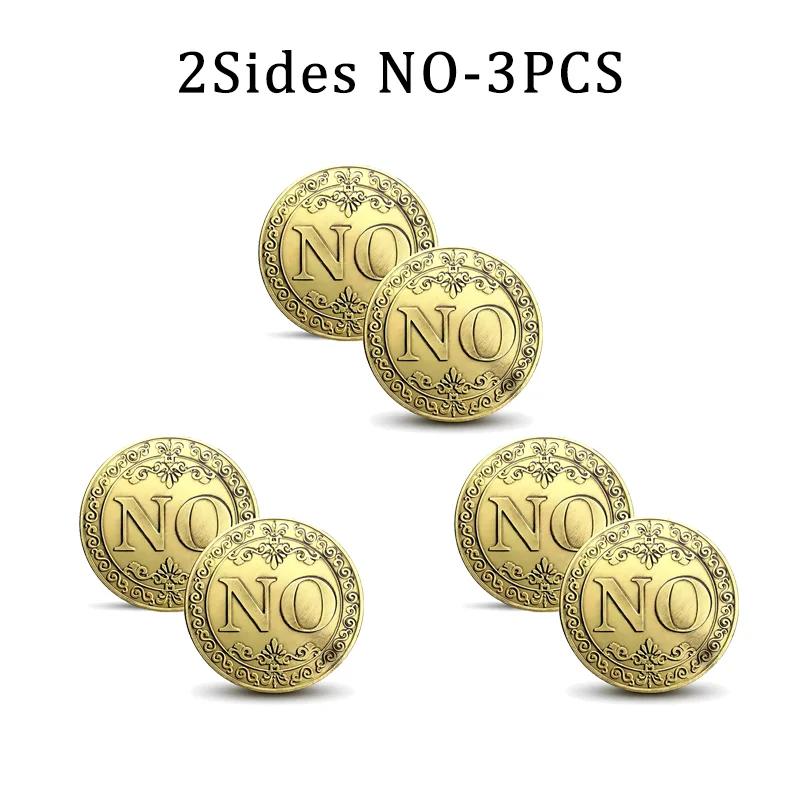 YES NO Decision Coins Magic Coin Collections Good Luck Vintage Antique Bronze Wish Lucky Coin US Coins Commemorative Gold Coins