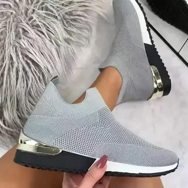 fashion 2024 New Hot Selling Women's Shoes Slip-on Women's Vulcanized Shoes Fashionable Elegant Flat Heel Breathable Sports Shoes