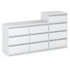 Chest of Drawers 10 Drawers Cabinet "HIT" 64 Matt White/Matte White