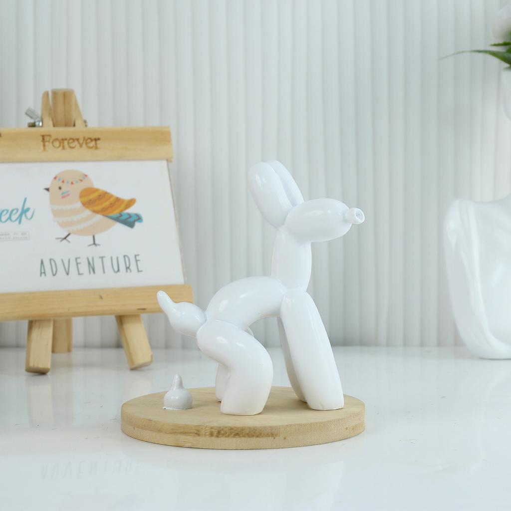 Resin Balloon Poop Dog Sculpture Decoration Creative Living Room Bedroom Wine Cabinet Cartoon Animal Simple Modern Decorative So