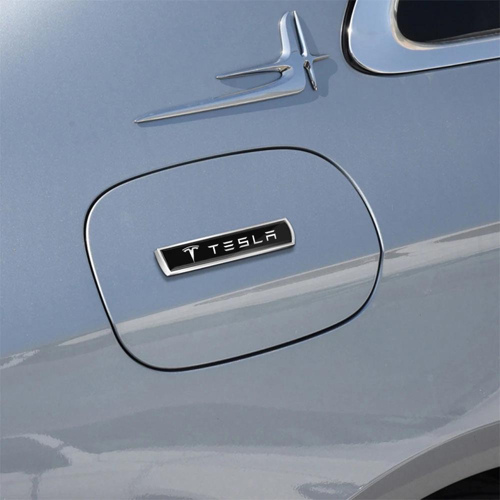 Samolepka na auto Tesla 1/2ks Logo auta 3D kovové Samolepky odznaků na karoserii auta, blatník, boční okno Pro Tesla Model 3 Model S Model X Coil Mo