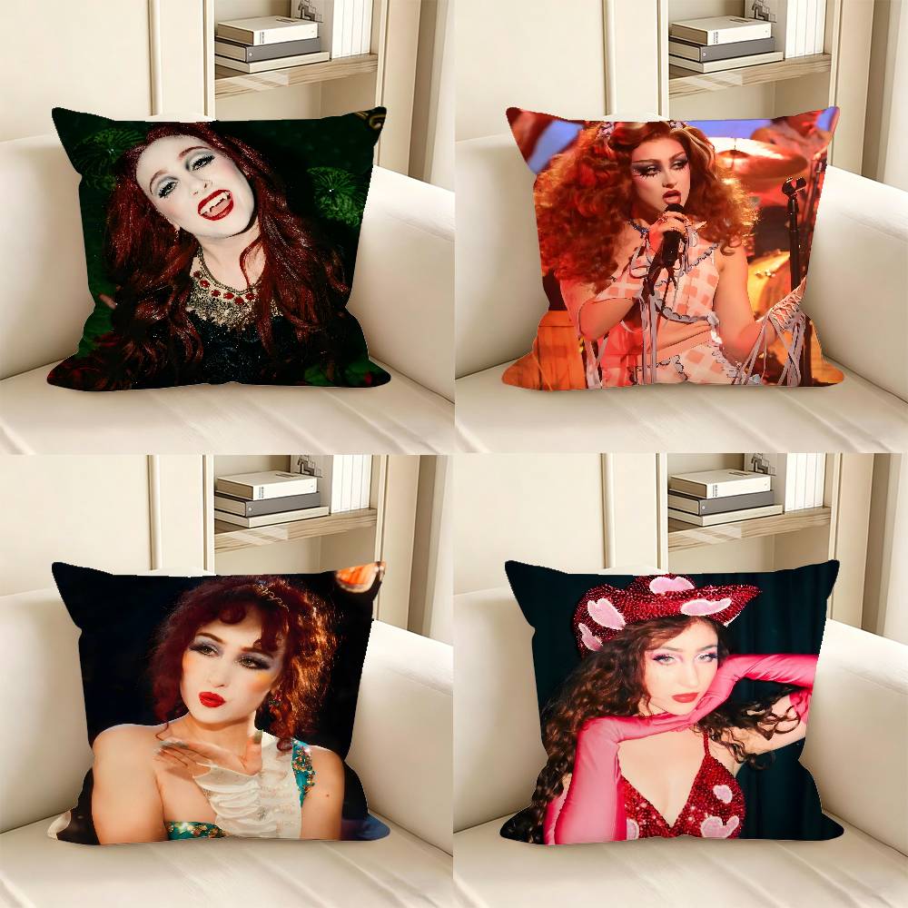 pc Chappell Roan Singer Pillow Case Fashion Square Pillowcase Bedroom Sofa Room Ins Decoration Leisure