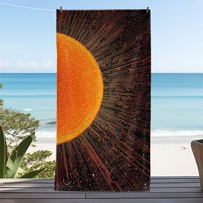 Sun Galaxy Beach Towel Abstract Summer Quick Dry Soft Absorbent Towel for Beach Travel Beach