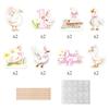 White Swan Birthday Decoration Banner Whirlpool Hanging Decoration Paper Cup Cake Top Decoration Party Decoration Supplies