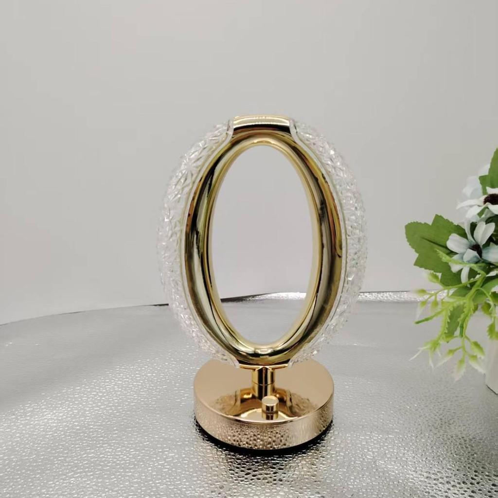 Elegant Crystal Table Lamp - High-End Bedroom & Living Room Touch Night Light