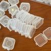 Mini Square Storage Box Transparent Plastic Boxes For Earrings Rings Jewelry Storager Case Home Packaging Organizer Container