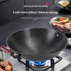 ZISIZ Double-Handled Forged Non-Stick Wok