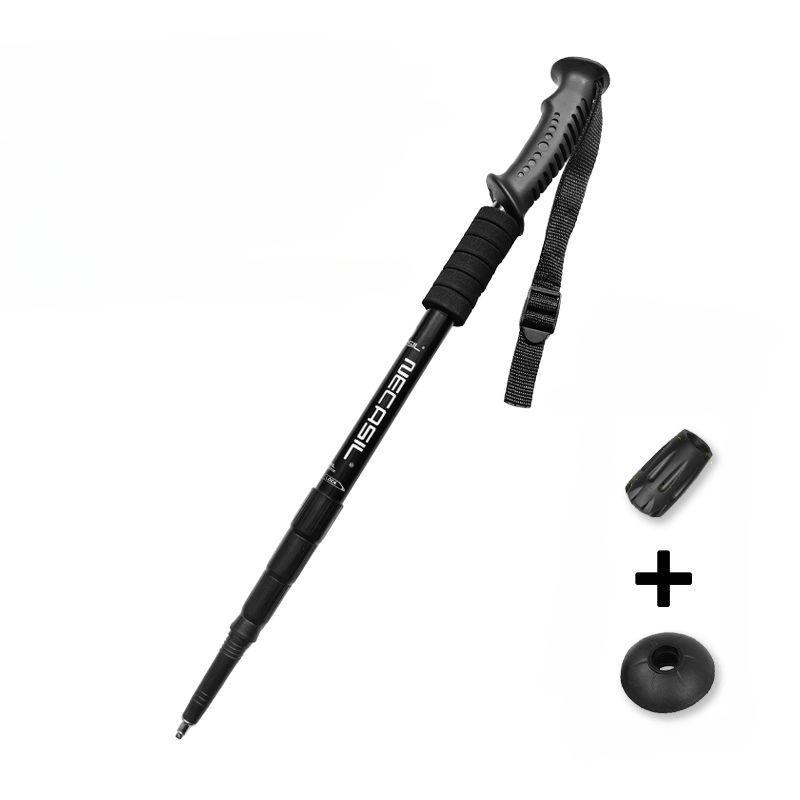 Aluminiumslegering Teleskopisk Stav Vandrestaver Bastão De Trekking Gåstav Ultralett Demper Gåstokk Alpenstock