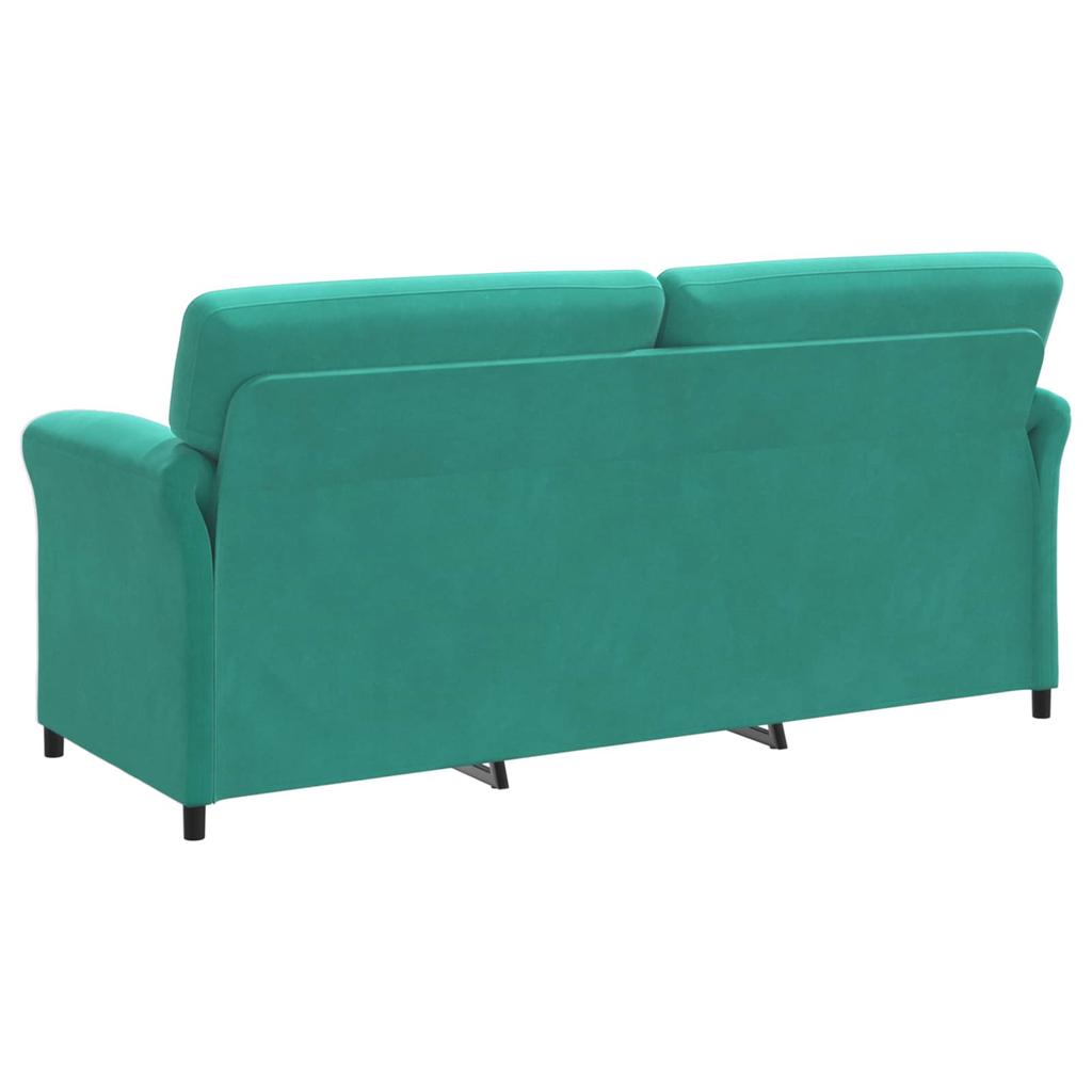 3 Seater Sofa Turquoise 198 X 83 X 95 Cm Velvet