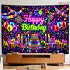 2D Flat 2D Flat Print 1 / Pattern Print Tapestry Holiday Balloons Colorful For Room Wall Decor Non Illuminated For Living Room Office Party