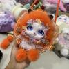 Pom-Pom Cartoon Animal Coin Purse Lace Decor Kids Shoulder Pouch Plush Crossbody Bag  For Children