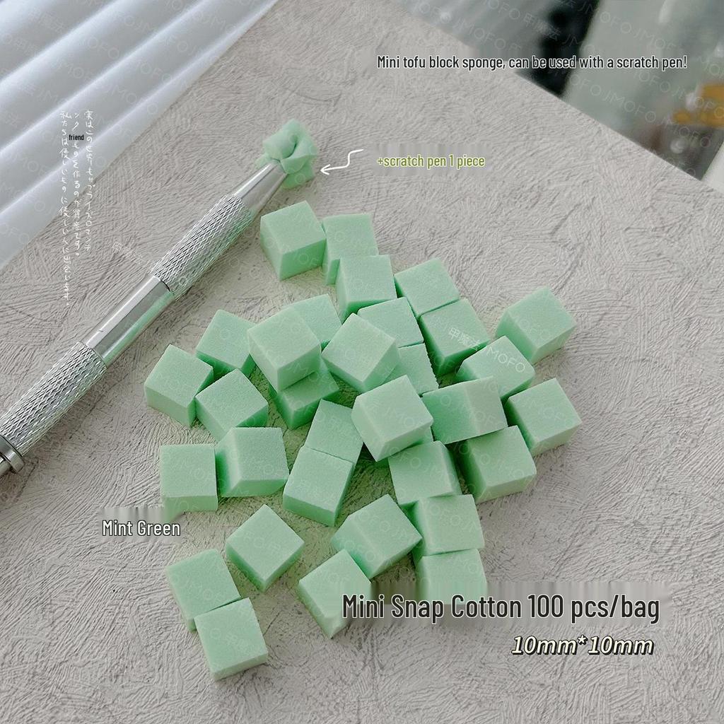 Nail Art Gradient Sponge Tool - 1cm Tofu Block for Pat-Pat Glue