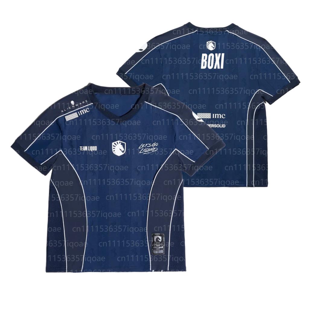 2026 3D V-neck Breathable Short-Sleeved Team Liquid DOTA2 BLAST Slam S6 T-shirt Shirts Customizable Nickname