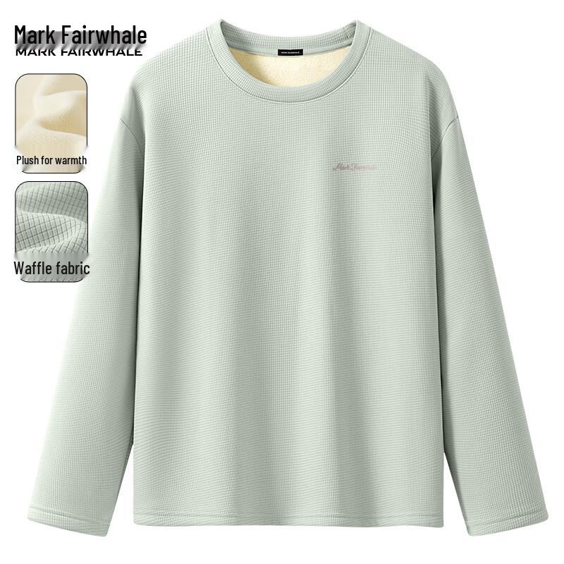 Mark Fairwhale Men's Fleece-Lined Waffle Knit Long Sleeve T-Shirt