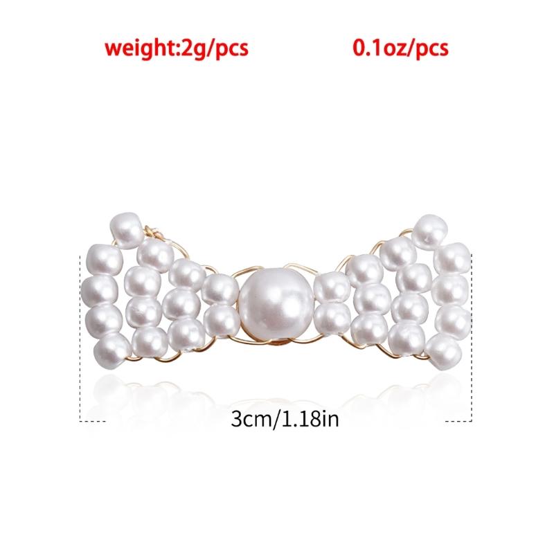 Fashionable Bow Shaped Ear Pendant Vintage Bowknot Earrings Simple Imitation Pearls Eardrop Jewelry for Women Girls