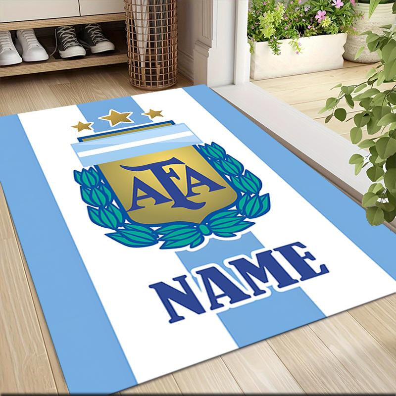 Custom Name River Plate Crest Carpet Rug Customizable Soft Washable Anti-Slip Home Living Room Sofa Mats Personalized Rug. 0909255