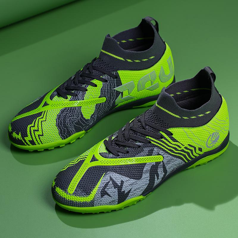 Men's High-top Sock Mouth Football Shoes Youth Sports Shoes Football Training Shoes Art Makeup Lawn Children Football Boots