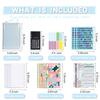 A6 Glitter Hand Zip Tasche Loseblatt-Binder Notizbuch mit 12 Stück Umschlag Tasche Notizbuch Planer Büro Schreibwaren