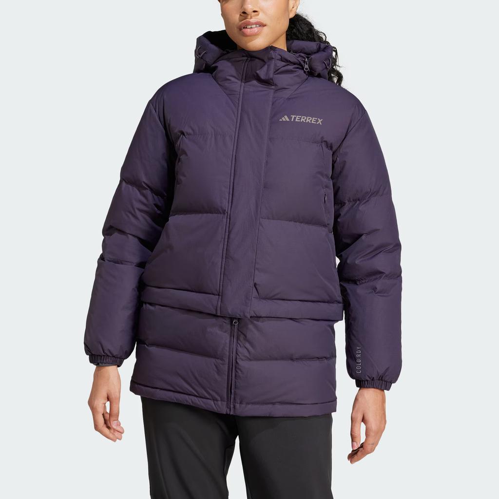 Adidas Terrex Cold.Rdy FW24 Xploric Wind.Rdy Outdoor Windproof Warm Water-Resistant Sports Cotton Jacket Women Jacket Purple IX7930
