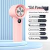 T100S High-Speed Handheld USB Rechargeable Mini Fan with Digital Display and 199 Turbo Levels for Outdoor Use