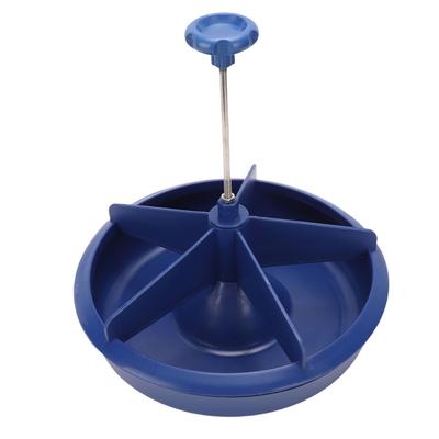 Let Feeding Trough Plastic 5 Slots Round Baby Food Feeder Bowl for Farm Livestock