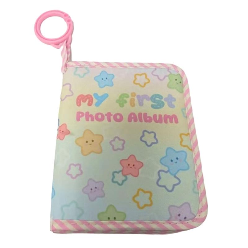 Soft Fabric Baby Photo Album Safe Strong Oxford Bohemian Rainbow Style Memory Book Colorful for Infants Children Use