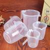 Transparent Double-Scale Plastic Measuring Cup with Handle for Baking and Milk Tea Shops
