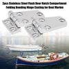 2pcs 316 Stainless Steel Marine Door Hinges Mirror Polishing Saltwater Corrosion Resistance with Integrated   for Yacht Boat Window Doors