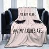 Abstract Closed Eyes Cute Eyelashes Blanket Lightweight Blankets All Season Throw Blanket for Couch Bed Soft Flannel Blanket