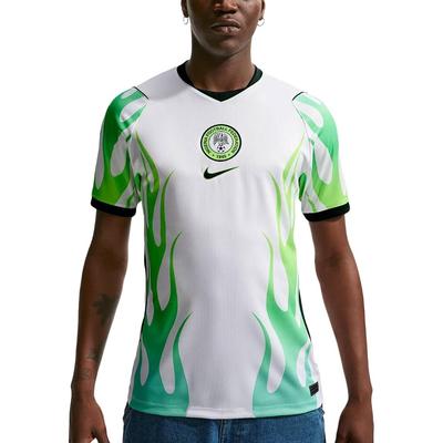 Dri-Fit Saison 2026 Nigeria Auswärts Fan Edition Color Block Schnelltrocknend Pullover Kurzarm Fußballtrikot Herren Oberteile IB5376-100