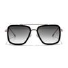 Ruiao  Square Mens Designer Sunglasses Metal Frame Gradient Luxury Shades UV400 Rectangle Pilot Sun Glasses for Men