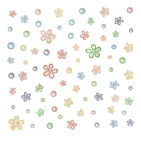 4 Sheets Rainbow Flower Window Clings Small Iridescent Prism Flower Window Sticker Anti-Collision Static PVC Decals for Bird Windows Strike Prevention